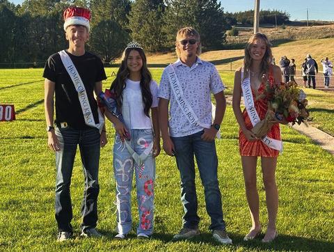 L to R - King Kael Garrett, Queen Kamree Elsten, Prince Shane Shutts, and Princess Kaedance Phelps.