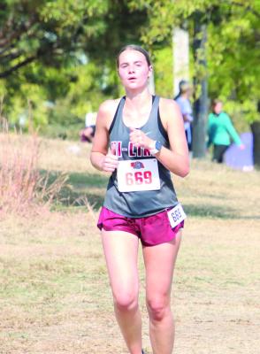 Hi-Line’s Genesee Knackstedt nears the finish.