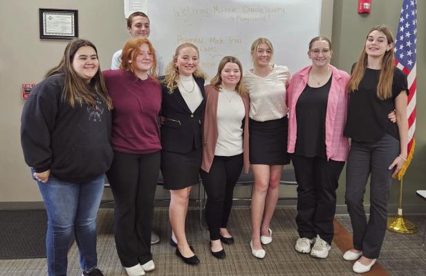 The Mock Trial Team competed in McCook against McCook #2 and came away with a win. Team members: Cadence McGee, Cali Rutherford, Aiden Bryant, Maysen Merritt, Bailey Hanes, Kassidy Hatfield, Gwen Rutherford, and Jillian Johnson
