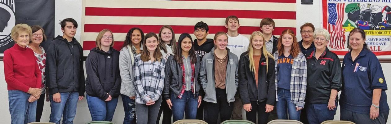 Elwood Students attend County Government Day at Gosper County Courthouse