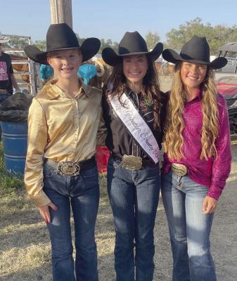 Brooklyn Tidyman (Runner-Up), Cloe Wareham (2023 (Rodeo Queen), TeeJay Hildebrandt (2nd Runner-Up