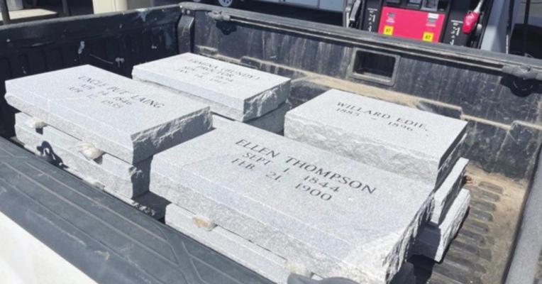 These 12 stones from Palmer Brothers were taken to Homerville Cemetery.
