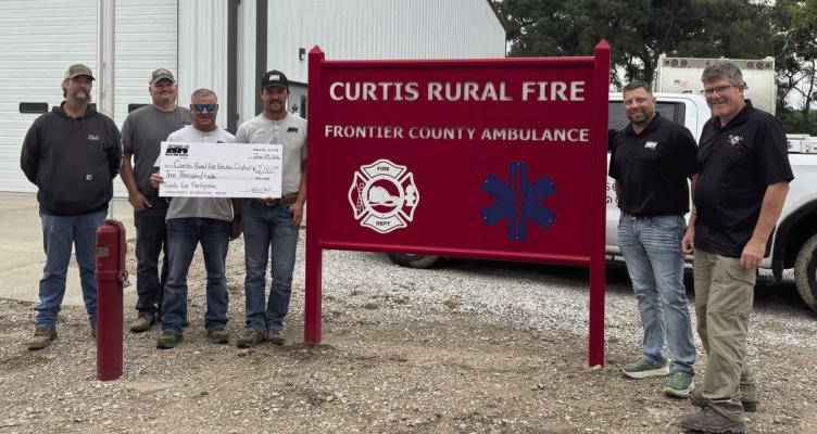 curtis Volunteer Fire Department receives grant from black hills energy for 2026