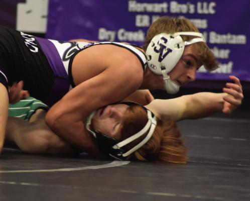 Top-ranked Braxton Hammond of Southern Valley earned a 55-second fall in the 120-pound finals at the Southern Valley Invite Friday, improving to 11-1 this season.
