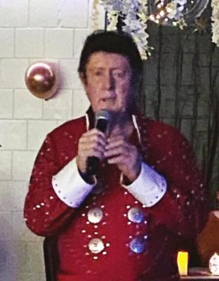 Top: Elvis helped MC the Dancing Through the Generations Gala at the Hilltop Event Center on Saturday evening, March 19 in Oxford at the Hilltop Event Center. Right: Winning the Judge's Choice award were Alexander Elliott and Cassandra Nemier.