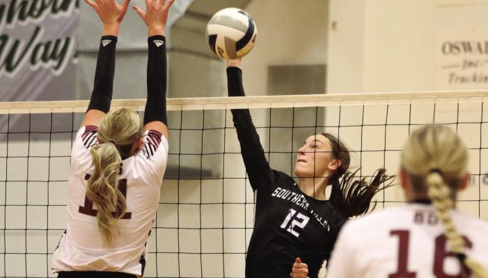 Southern Valley’s Ann Bose pounded 26 kills in the defeat to BDS Saturday.