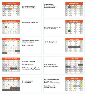 2022-2023 School Calendar