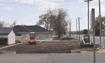 A new parking lot was recently laid at the former Good Samaritan property in Arapahoe, which Ag Valley Coop purchased and plans to make its new corporate office.