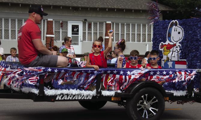 The floats in the 2024 Prairie Pioneer Days Parade were patriotic for the 4th of July.