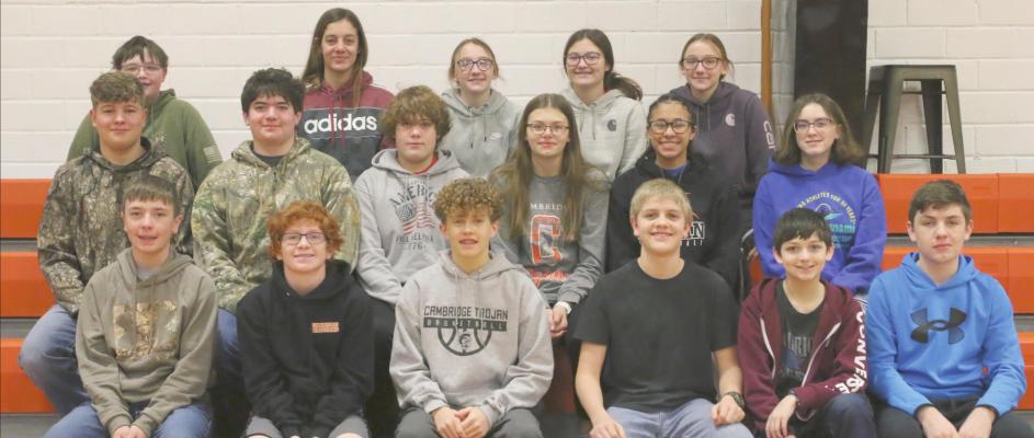 Cambridge Junior High Students on the 2nd Qtr & 1st Semester Distinctive Honor Roll/HR