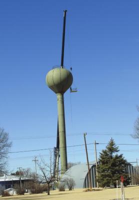 Construction of Beaver City’s new water tower began February 15 and wrapped up last Friday. It took approximately two weeks to construct the tower and another week of work to the inside of the structure, which will be painted in April. The new water tower is part of a multimillion water project for the City that should be completed in June.