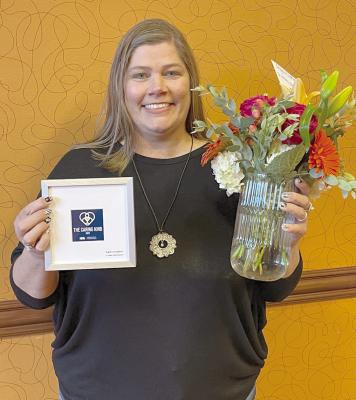 Angela Cunningham receives Caring Kind Award