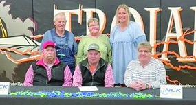 Senior Nicholas Rohr signed a letter of intent to enroll at North Central Kansas Technical College to pursue a technical education in welding. With him are his parents James and Carey Rohr and his Grandparents David and Margaret Rut. He is also joined by his welding instructor Rhiley Fiene in later photos.