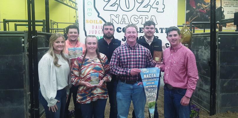 Team members, back row L – R): Jay Mintling (1st year), Hayes Center; Owen Harb (1st year), Grand Island; Tyler Keener (2nd year), Mitchell. Front row (L-R): Delany Salm (1st year), Kendall, WI; Leah Schutz (1st year), Elwood; Chase Glover (2nd year), Grand Island; and Sean Lucas (1st year), Bailey, CO.