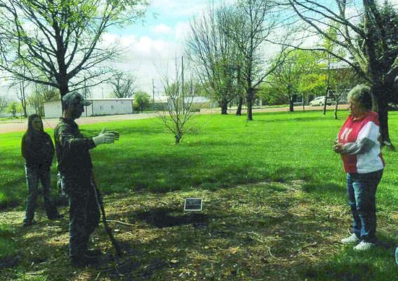 Ceremonial tree planting in Beaver City