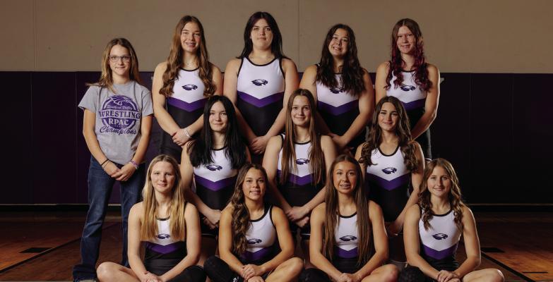 Girls Wrestling: Back Row: Briar Jackson, Cydney Carlson, Tayler Helms, Elena Lee, Natalie Breinig Middle Row: Danielle Holcomb, Ameila Blickenstaff, Hayley Serfontein Front Row: Anzlee Horwart, Cali Santifer, Sophie Cunningham, Laney Becker