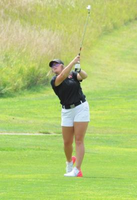 Cambridge’s Macy Jones shot a 46 to lead all golfers at the fourteam Cambridge girls golf event last week.