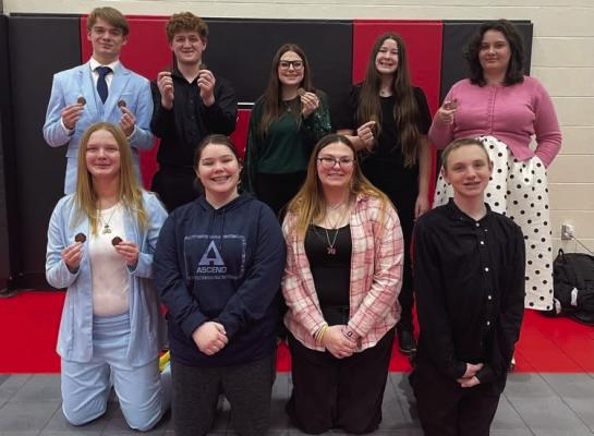 The Arapahoe Holbrook speech team competed at Grand Island Senior High on January 18, 2025. Medal winners on the team were: Carli Rathbun - Varsity Serious Prose, 14th and Novice Entertainment 7th; Bobbie Dunn - Novice POI 2nd