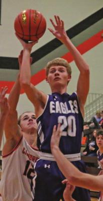 Southern Valley’s Ayden Thooft fires a jumper.