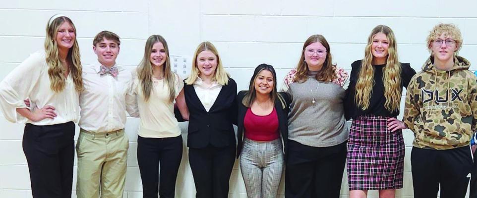 Southwest students participated in the Perkins County Speech meet and placings were as follows: Ana Cerenil-6th Place Persuasive Speaking; OID Kyra Nelms, Anikka Nelms, Amelia Minary, and Abigail Sedlacek-Top Novice Medal.