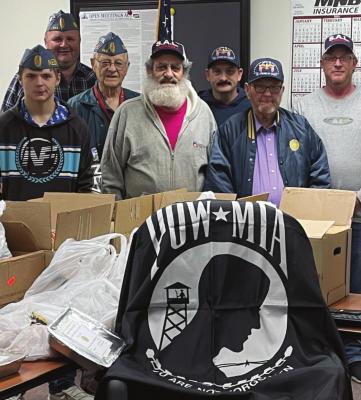 Sons of The American Legion deliver Thanksgiving baskets and cleanup highway