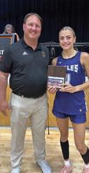 Southern Valley grad Adi Hunt was honored as Team MVP for Team Lauhead at the CSO All-Star game in Cambridge.