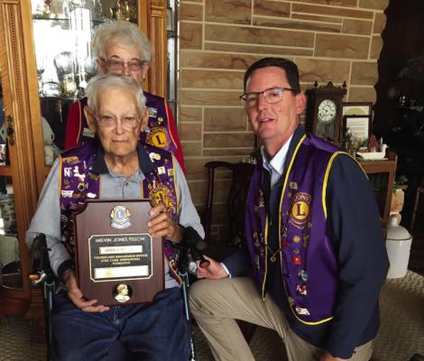 On October 26, 2022 members from the Holbrook Lions club presented Jerry Meyerle with the Melvin Jones Fellowship Award for his work with the club in providing assistance to the Holbrook Community and surrounding area. Jerry has been a 50 + year member and assisted with numerous projects and consignment sales.