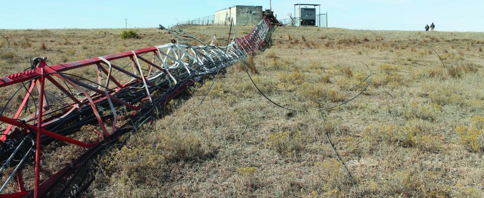 Communications tower destroyed south of Oxford