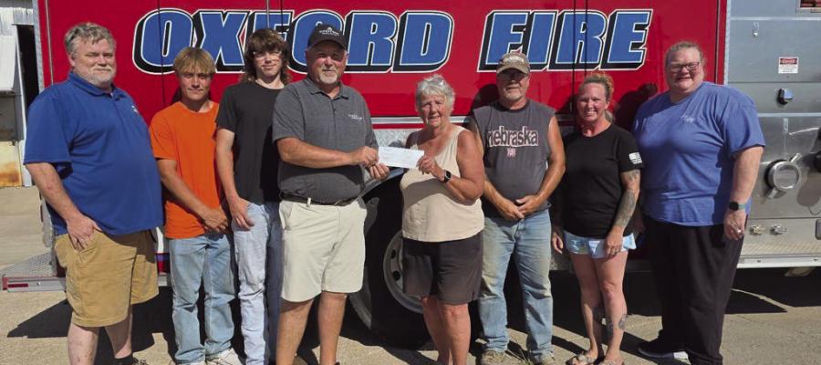 Oxford Fire Department receive $1,000 donation