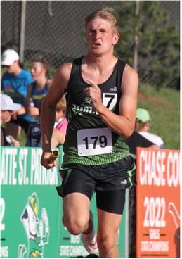 Jaxson Anders ran the first leg of the MHC boys’ 4x4 at the state meet. The relay team’s time was 3:34.49.