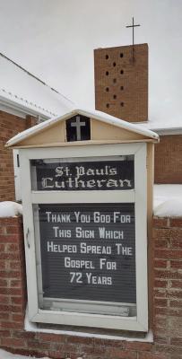 St. Paul’s Lutheran Church to get new sign
