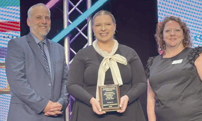 Cavanaugh receives the ACTEN New Teacher of the Year award