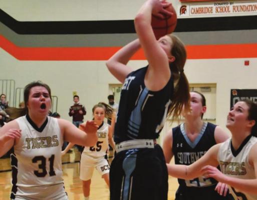 Southwest saw its season end at the subdistrict tournament Thursday. Pictured above is Haylee Adams. Pictured below are Bryn Lampe (left) and Brooklyn Clements (right).
