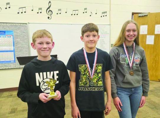 Congratulations to the 2024 Gosper County Spelling Bee winners! 3rd place is Lauren Cunningham, 2nd place is Will Oaklund, and the 2024 champion is Ben Morton. “Occupancy” was the championship word! Ben is eligible for the State Spelling Bee in Omaha on Saturday, March 9, 2024.