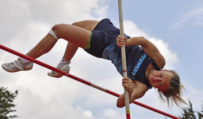 Southwest’s Rylan Custard finished second in pole vault with a vault of 9-4.