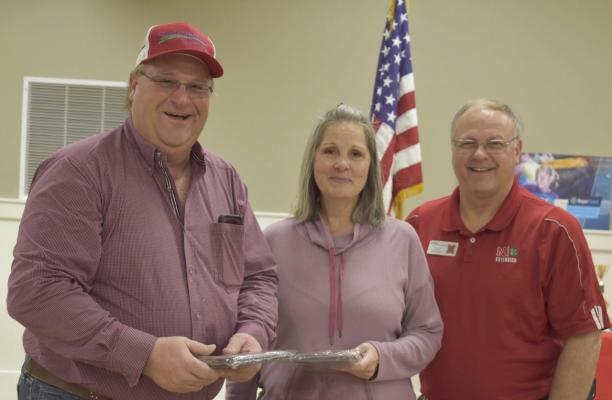 Receiving the Heart of 4-H Award were Tracy and Sheila Adkisson and not pictured Gary Wach. The award was presented