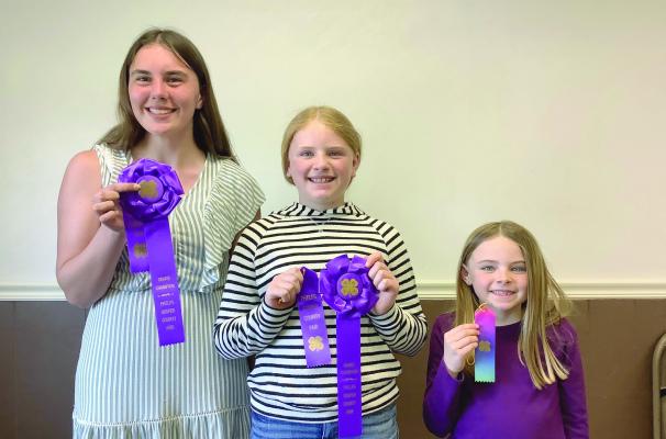 Public Speaking awards went to (L-r) Kara Brockman, Lakyn Weissert, and Oakley Weissert