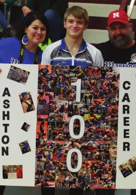 Arapahoe’s Ashton Downey celebrated his 100th win at the DCS Invite.