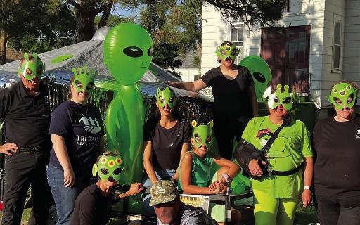 The Tri Valley Health crew poses with their float during the Holbrook Days Parade.
