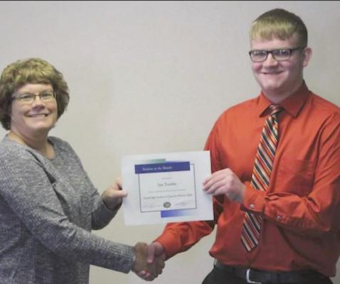 Congratulations to the Cambridge Rotary Student of the Quarter, Ian Tomlin! Ian told us about his family, future plans and what Service Above Self means to him. Ian has a very bright future ahead of him. Pictured with Deb Runner Rotary Member