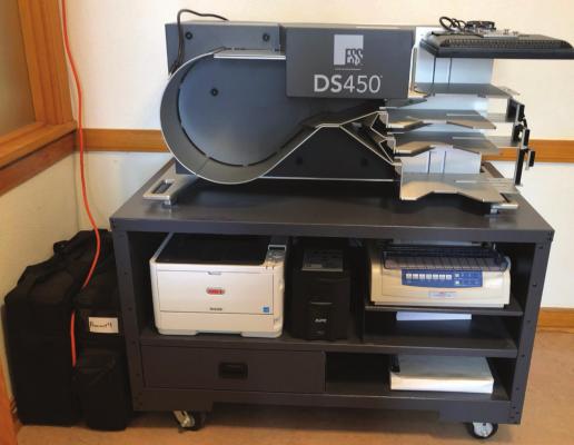 Testing will begin soon on vote counting machines, such as the one pictured above.