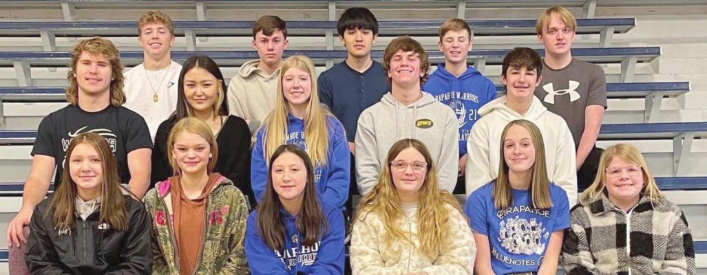 Arapahoe Jr./Sr. High Students on the First Semester Honor Roll