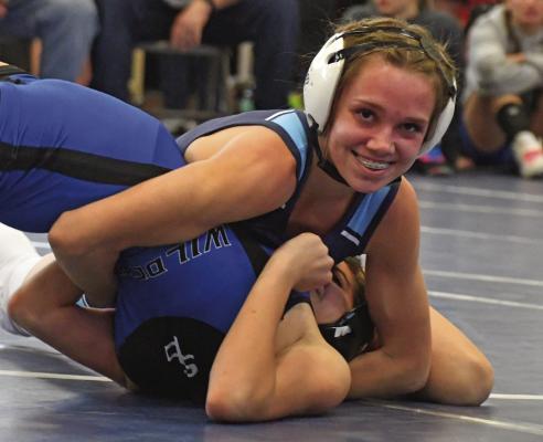 Southwest’s Capri Sayer (above) finished second and the Roughriders’ Rylan Custard (below) finished first at the North Platte Invite Saturday.