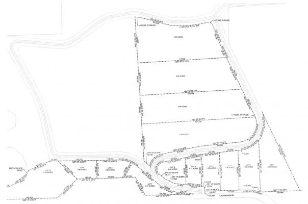 Pictured is a plat map provided by Brad Williams to the Cambridge City Council of his proposed development north of Cross Creek.