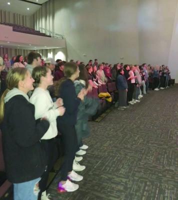 Approximately 150 central Nebraska students gathered at The Tassel in Holdrege on Wednesday, November 1, 2023 for a world language concert starring Edgar Rene from Puerto Rico. This concert is part of an international cultural experience for area high school students enrolled in Spanish classes. The ESU 11 Professional Development Department coordinated the event. Districts attending the concert included: Eustis-Farnam, Franklin, Axtell, Ansley, Loup City, McCook and Amherst.
