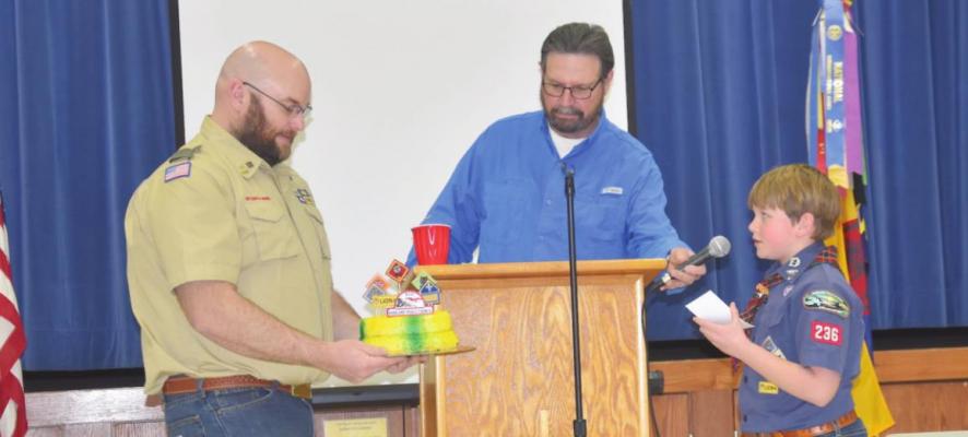 Scouts hold annual cake auction and award ceremony