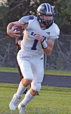 Southern Valley’s Tylor Grove looks for running room.