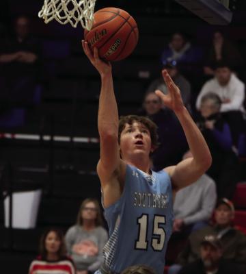 Southwest’s Nate Rippe scores at the rim.