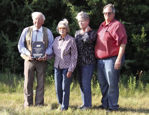 L to R: Dr. Joe Jeffrey, Dianne Jeffrey, Amy Jeffrey Hill, and Scott Hill are the current operators of the Robb Ranch.