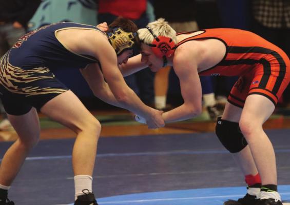 Cambridge’s Gabe Huntley circles with an opponent.